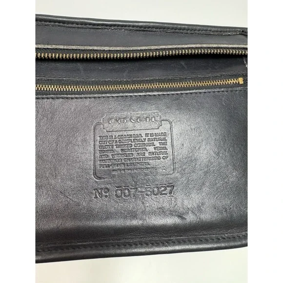 Vintage 80's Coach Swagger 9820 NYC Black Leather Crossbody Shoulder Bag - Picture 11 of 15